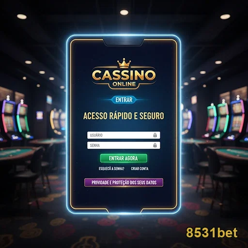 Imagem do aplicativo 8531bet mostrando cassino ao vivo.